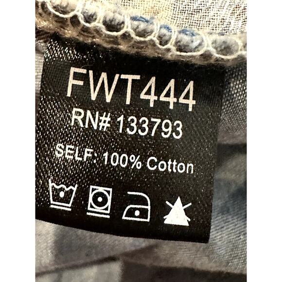 POL – Mixed Patchwork Button Down Top – Multi – Size Small - Picture 3 of 4